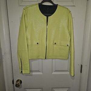 Ellen Tracy Riversible Lime Green Women's Jacket Sz L